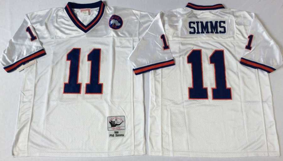 Men's New York Giants #11 Phil Simms White Throwback Stitched Football Jersey,We sell and wholesale Men's New York Giants #11 Phil Simms White Throwback Stitched Football Jersey on line form chian!
