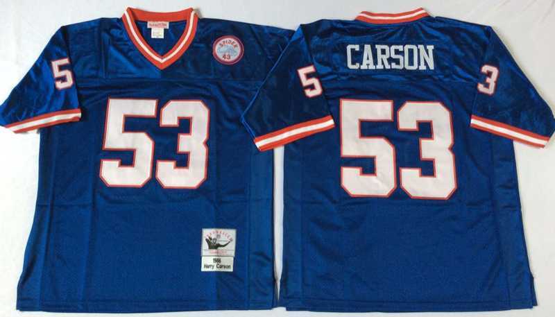 Men's New York Giants #53 Harry Carson Blue Throwback Stitched Football Jersey,We sell and wholesale Men's New York Giants #53 Harry Carson Blue Throwback Stitched Football Jersey on line form chian!