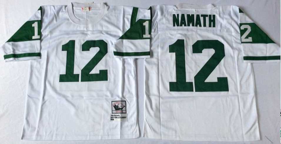 Men's New York Jets #12 Joe Namath White Throwback Stitched Football Jersey,We sell and wholesale Men's New York Jets #12 Joe Namath White Throwback Stitched Football Jersey on line form chian!