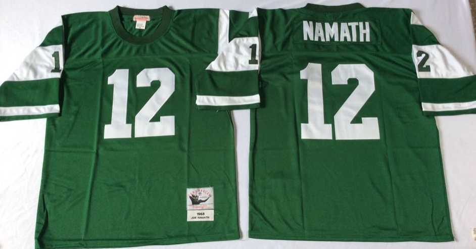 Men's New York Jets #12 Joe Namath Green Throwback Stitched Football Jersey,We sell and wholesale Men's New York Jets #12 Joe Namath Green Throwback Stitched Football Jersey on line form chian!