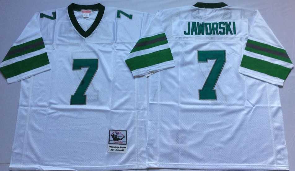 Men's Philadelphia Eagles #7 Ron Jaworski White Throwback Stitched Football Jersey,We sell and wholesale Men's Philadelphia Eagles #7 Ron Jaworski White Throwback Stitched Football Jersey on line form chian!