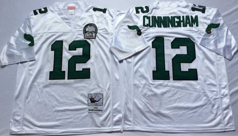 Men's Philadelphia Eagles #12 Randall Cunningham White Throwback Stitched Football Jersey,We sell and wholesale Men's Philadelphia Eagles #12 Randall Cunningham White Throwback Stitched Football Jersey on line form chian!