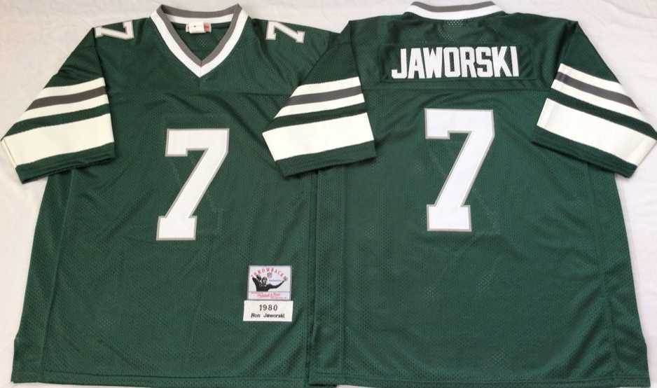 Men's Philadelphia Eagles #7 Ron Jaworski Green Throwback Stitched Football Jersey,We sell and wholesale Men's Philadelphia Eagles #7 Ron Jaworski Green Throwback Stitched Football Jersey on line form chian!