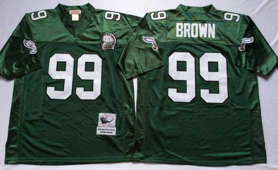 Men's Philadelphia Eagles #99 Jerome Brown Green Throwback Stitched Football Jersey,We sell and wholesale Men's Philadelphia Eagles #99 Jerome Brown Green Throwback Stitched Football Jersey on line form chian!