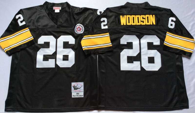 Men's Pittsburgh Steelers #26 Rod Woodson Black Throwback Stitched Football Jersey,We sell and wholesale Men's Pittsburgh Steelers #26 Rod Woodson Black Throwback Stitched Football Jersey on line form chian!