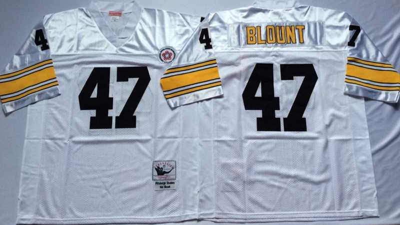 Men's Pittsburgh Steelers #47 Mel Blount White Throwback Stitched Football Jersey,We sell and wholesale Men's Pittsburgh Steelers #47 Mel Blount White Throwback Stitched Football Jersey on line form chian!