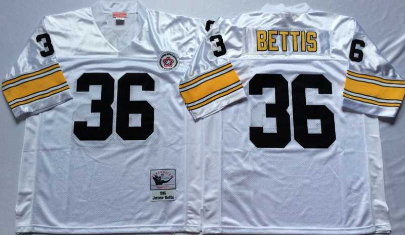 Men's Pittsburgh Steelers #36 Jerome Bettis White Throwback Stitched Football Jersey,We sell and wholesale Men's Pittsburgh Steelers #36 Jerome Bettis White Throwback Stitched Football Jersey on line form chian!