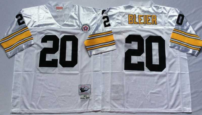 Men's Pittsburgh Steelers #20 Rocky Bleier White Throwback Stitched Football Jersey,We sell and wholesale Men's Pittsburgh Steelers #20 Rocky Bleier White Throwback Stitched Football Jersey on line form chian!