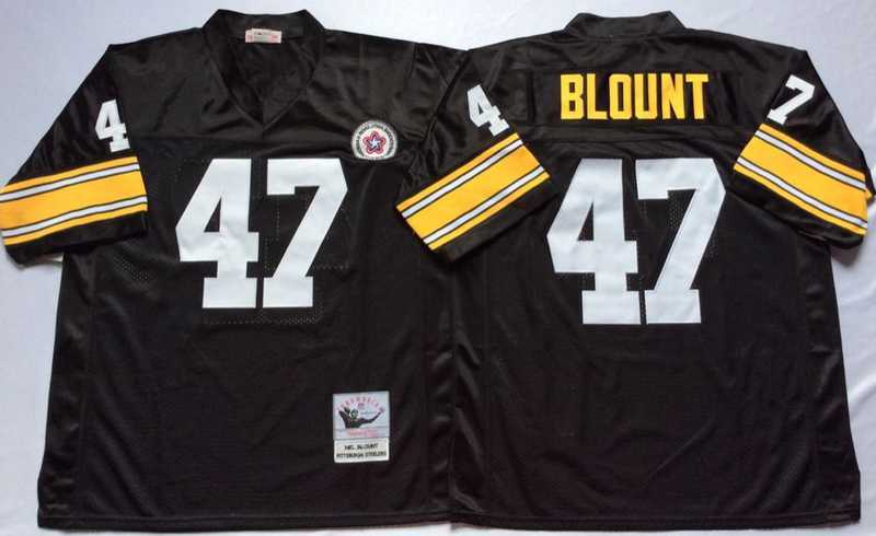 Men's Pittsburgh Steelers #47 Mel Blount Black Throwback Stitched Football Jersey,We sell and wholesale Men's Pittsburgh Steelers #47 Mel Blount Black Throwback Stitched Football Jersey on line form chian!