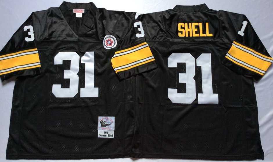 Men's Pittsburgh Steelers #31 Donnie Shell Black Throwback Stitched Football Jersey,We sell and wholesale Men's Pittsburgh Steelers #31 Donnie Shell Black Throwback Stitched Football Jersey on line form chian!