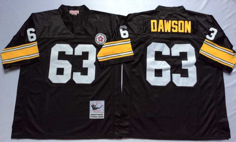Men's Pittsburgh Steelers #63 Dermontti Dawson Black Throwback Stitched Football Jersey,We sell and wholesale Men's Pittsburgh Steelers #63 Dermontti Dawson Black Throwback Stitched Football Jersey on line form chian!