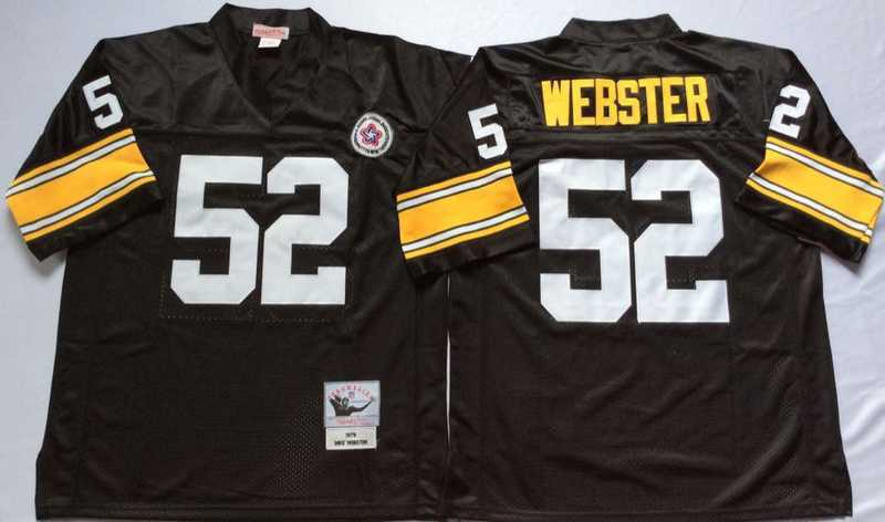 Men's Pittsburgh Steelers #52 Mike Webster Black Throwback Stitched Football Jersey,We sell and wholesale Men's Pittsburgh Steelers #52 Mike Webster Black Throwback Stitched Football Jersey on line form chian!