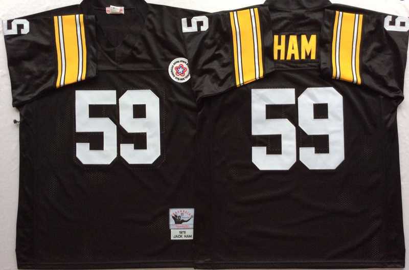 Men's Pittsburgh Steelers #59 Jack Ham Black Throwback Stitched Football Jersey,We sell and wholesale Men's Pittsburgh Steelers #59 Jack Ham Black Throwback Stitched Football Jersey on line form chian!