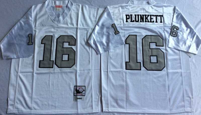Men's Raiders #16 Jim Plunkett White Silver Throwback Stitched Football Jersey,We sell and wholesale Men's Raiders #16 Jim Plunkett White Silver Throwback Stitched Football Jersey on line form chian!
