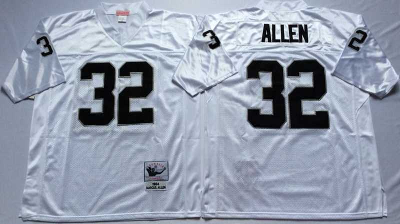 Men's Raiders #32 Marcus Allen White Throwback Stitched Football Jersey,We sell and wholesale Men's Raiders #32 Marcus Allen White Throwback Stitched Football Jersey on line form chian!