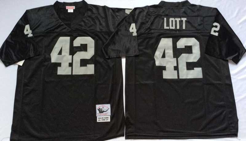 Men's Raiders #42 Ronnie Lott Black Throwback Stitched Football Jersey,We sell and wholesale Men's Raiders #42 Ronnie Lott Black Throwback Stitched Football Jersey on line form chian!