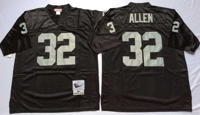Men's Raiders #32 Marcus Allen Black Throwback Stitched Football Jersey,We sell and wholesale Men's Raiders #32 Marcus Allen Black Throwback Stitched Football Jersey on line form chian!