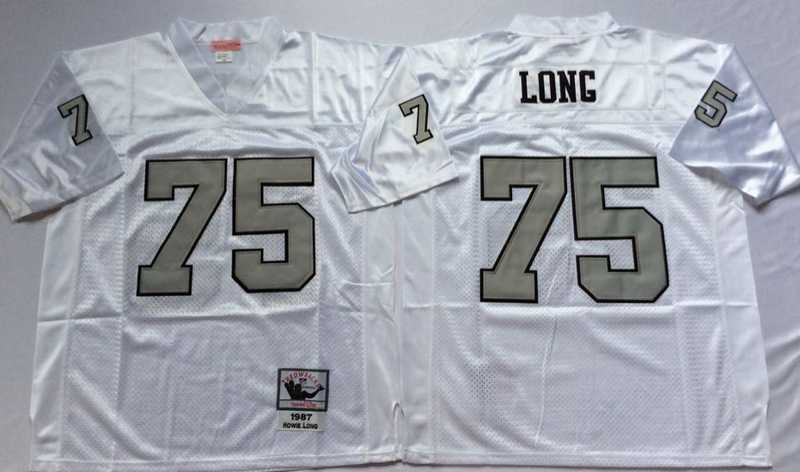 Men's Raiders #75 Howie Long White Silver Throwback Stitched Football Jersey,We sell and wholesale Men's Raiders #75 Howie Long White Silver Throwback Stitched Football Jersey on line form chian!