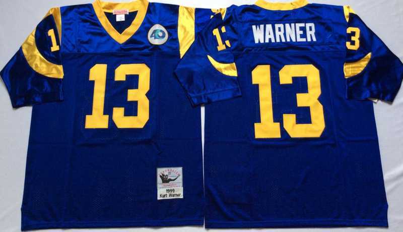 Men's Rams #13 Kurt Warner Blue Throwback Stitched Football Jersey,We sell and wholesale Men's Rams #13 Kurt Warner Blue Throwback Stitched Football Jersey on line form chian!