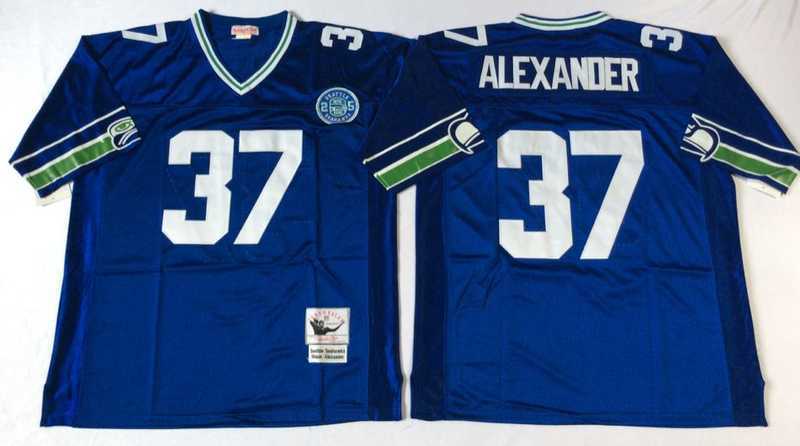 Men's Seattle Seahawks #37 Shaun Alexander Blue Throwback Stitched Football Jersey,We sell and wholesale Men's Seattle Seahawks #37 Shaun Alexander Blue Throwback Stitched Football Jersey on line form chian!