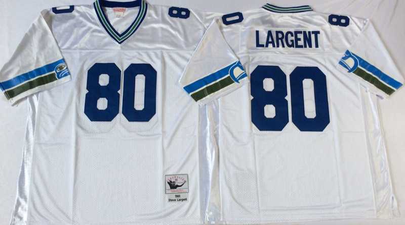 Men's Seattle Seahawks #80 Steve Largent White Throwback Stitched Football Jersey,We sell and wholesale Men's Seattle Seahawks #80 Steve Largent White Throwback Stitched Football Jersey on line form chian!