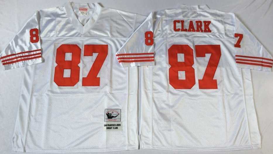 Men's San Francisco 49ers #87 Dwight Clark White Throwback Stitched Football Jersey,We sell and wholesale Men's San Francisco 49ers #87 Dwight Clark White Throwback Stitched Football Jersey on line form chian!