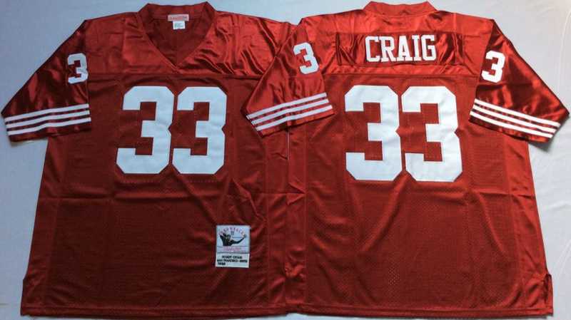 Men's San Francisco 49ers #33 Roger Craig Red Throwback Stitched Football Jersey,We sell and wholesale Men's San Francisco 49ers #33 Roger Craig Red Throwback Stitched Football Jersey on line form chian!