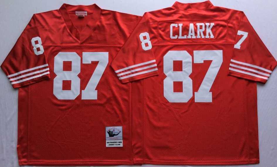 Men's San Francisco 49ers #87 Dwight Clark Red Throwback Stitched Football Jersey,We sell and wholesale Men's San Francisco 49ers #87 Dwight Clark Red Throwback Stitched Football Jersey on line form chian!