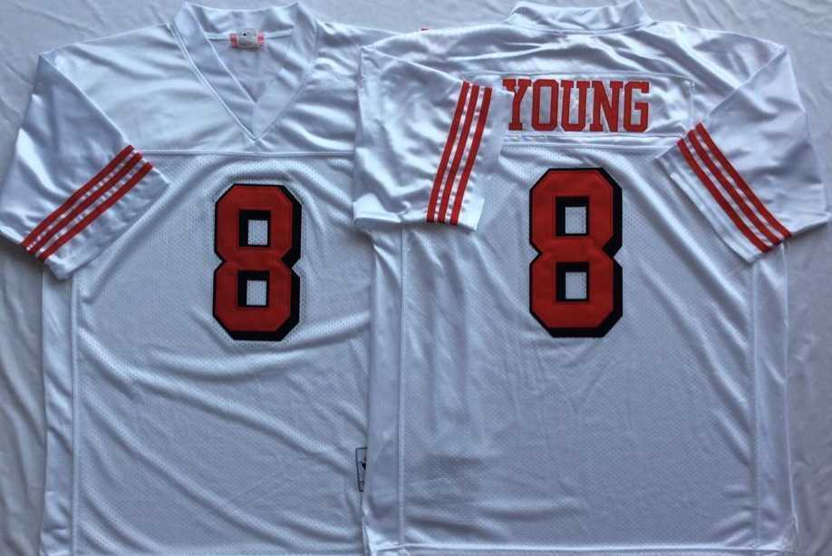 Men's San Francisco 49ers #8 Steve Young White 75th Throwback Stitched Football Jersey,We sell and wholesale Men's San Francisco 49ers #8 Steve Young White 75th Throwback Stitched Football Jersey on line form chian!