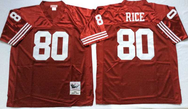 Men's San Francisco 49ers #80 Jerry Rice Red Throwback Stitched Football Jersey,We sell and wholesale Men's San Francisco 49ers #80 Jerry Rice Red Throwback Stitched Football Jersey on line form chian!