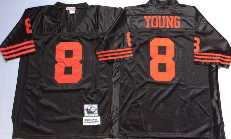 Men's San Francisco 49ers #8 Steve Young Black Throwback Stitched Football Jersey,We sell and wholesale Men's San Francisco 49ers #8 Steve Young Black Throwback Stitched Football Jersey on line form chian!