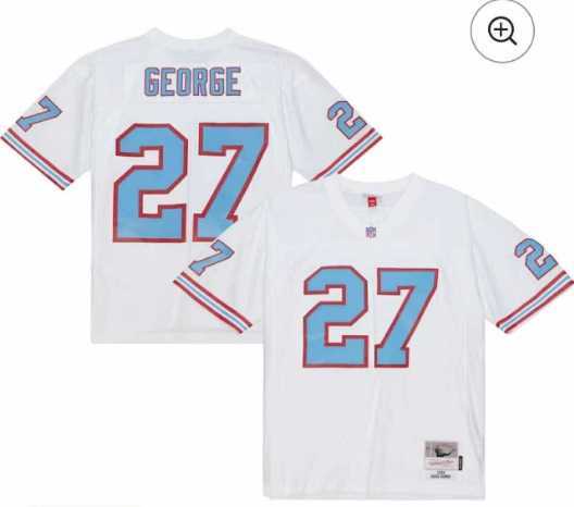 Men's Tennessee Titans #27 Eddie George White Stitched Mitchell & Ness Throwback Jersey Dzhi,We sell and wholesale Men's Tennessee Titans #27 Eddie George White Stitched Mitchell & Ness Throwback Jersey Dzhi on line form chian!
