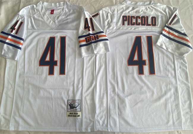 Men's Chicago Bears #41 Brian Piccolo White Throwback Stitched Football Jersey,We sell and wholesale Men's Chicago Bears #41 Brian Piccolo White Throwback Stitched Football Jersey on line form chian!