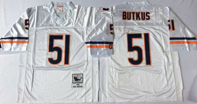 Men's Chicago Bears #51 Dick Butkus White Road Throwback Jersey,We sell and wholesale Men's Chicago Bears #51 Dick Butkus White Road Throwback Jersey on line form chian!