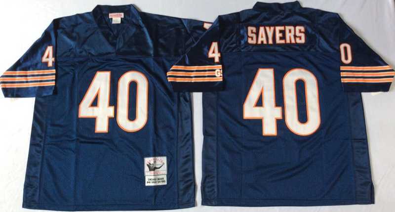 Men's Chicago Bears #40 Gale Sayers Navy 1985 Throwback Jersey,We sell and wholesale Men's Chicago Bears #40 Gale Sayers Navy 1985 Throwback Jersey on line form chian!
