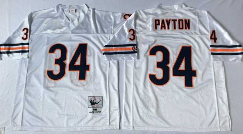 Men's Chicago Bears #34 Walter Payton White Road Throwback Jersey,We sell and wholesale Men's Chicago Bears #34 Walter Payton White Road Throwback Jersey on line form chian!