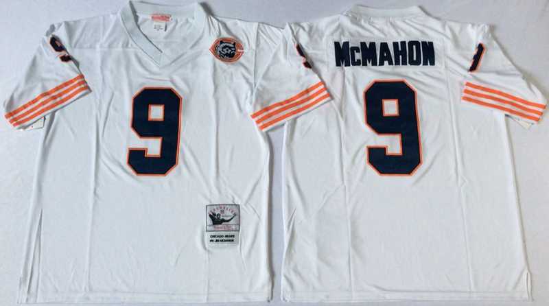 Men's Chicago Bears #9 Jim McMahon White Throwback Stitched Football Jersey,We sell and wholesale Men's Chicago Bears #9 Jim McMahon White Throwback Stitched Football Jersey on line form chian!