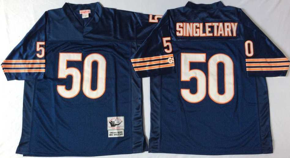 Men's Chicago Bears #50 Mike Singletary Blue Throwback Stitched Football Jersey,We sell and wholesale Men's Chicago Bears #50 Mike Singletary Blue Throwback Stitched Football Jersey on line form chian!