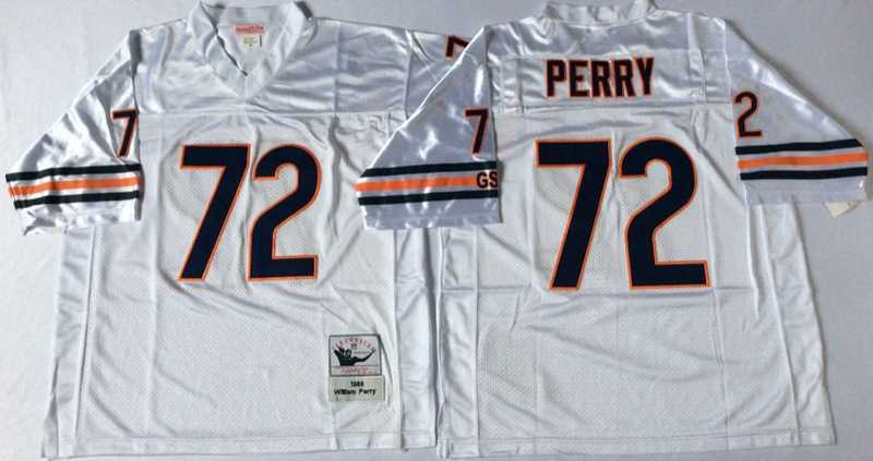 Men's Chicago Bears #72 William Perry White Road Throwback Jersey,We sell and wholesale Men's Chicago Bears #72 William Perry White Road Throwback Jersey on line form chian!