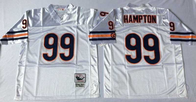 Men's Chicago Bears #99 Dan Hampton White Road Throwback Jersey,We sell and wholesale Men's Chicago Bears #99 Dan Hampton White Road Throwback Jersey on line form chian!
