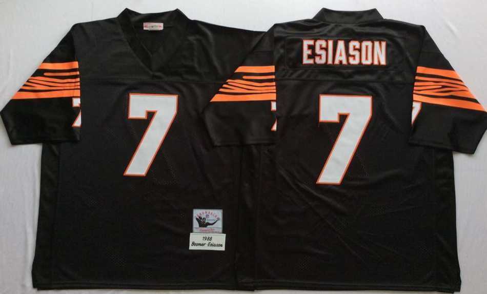 Men's Cincinnati Bengals #7 Boomer Esiason Black Throwback Stitched Football Jersey,We sell and wholesale Men's Cincinnati Bengals #7 Boomer Esiason Black Throwback Stitched Football Jersey on line form chian!