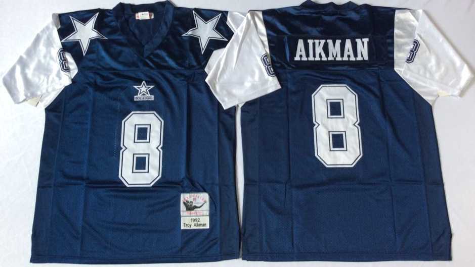 Men's Dallas Cowboys #8 Troy Aikman Navy Thanksgiving Throwback Stitched Football Jersey,We sell and wholesale Men's Dallas Cowboys #8 Troy Aikman Navy Thanksgiving Throwback Stitched Football Jersey on line form chian!