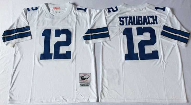 Men's Dallas Cowboys #12 Roger Staubach White Throwback Stitched Football Jersey,We sell and wholesale Men's Dallas Cowboys #12 Roger Staubach White Throwback Stitched Football Jersey on line form chian!