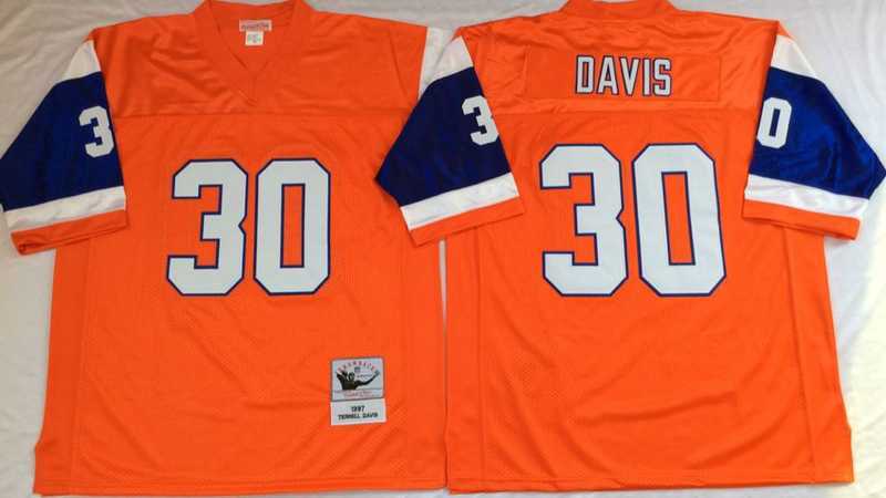 Men's Denver Broncos #30 Terrell Davis Orange Throwback Stitched Football Jersey,We sell and wholesale Men's Denver Broncos #30 Terrell Davis Orange Throwback Stitched Football Jersey on line form chian!
