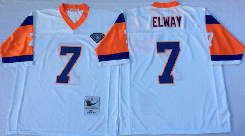 Men's Denver Broncos #7 John Elway White Throwback Stitched Football Jersey,We sell and wholesale Men's Denver Broncos #7 John Elway White Throwback Stitched Football Jersey on line form chian!