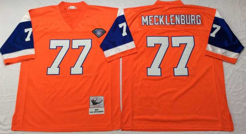 Men's Denver Broncos #77 Karl Mecklenburg Orange Throwback Stitched Football Jersey,We sell and wholesale Men's Denver Broncos #77 Karl Mecklenburg Orange Throwback Stitched Football Jersey on line form chian!
