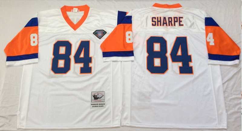 Men's Denver Broncos #84 Shannon Sharpe White Throwback Stitched Football Jersey,We sell and wholesale Men's Denver Broncos #84 Shannon Sharpe White Throwback Stitched Football Jersey on line form chian!