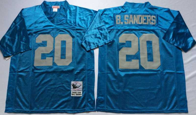Men's Detroit Lions #20 Barry Sanders Blue Throwback Stitched Football Jersey1,We sell and wholesale Men's Detroit Lions #20 Barry Sanders Blue Throwback Stitched Football Jersey1 on line form chian!