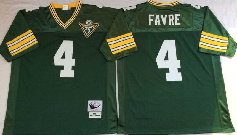Men's Green Bay Packers #4 Brett Favre Green Throwback Stitched Football Jersey,We sell and wholesale Men's Green Bay Packers #4 Brett Favre Green Throwback Stitched Football Jersey on line form chian!