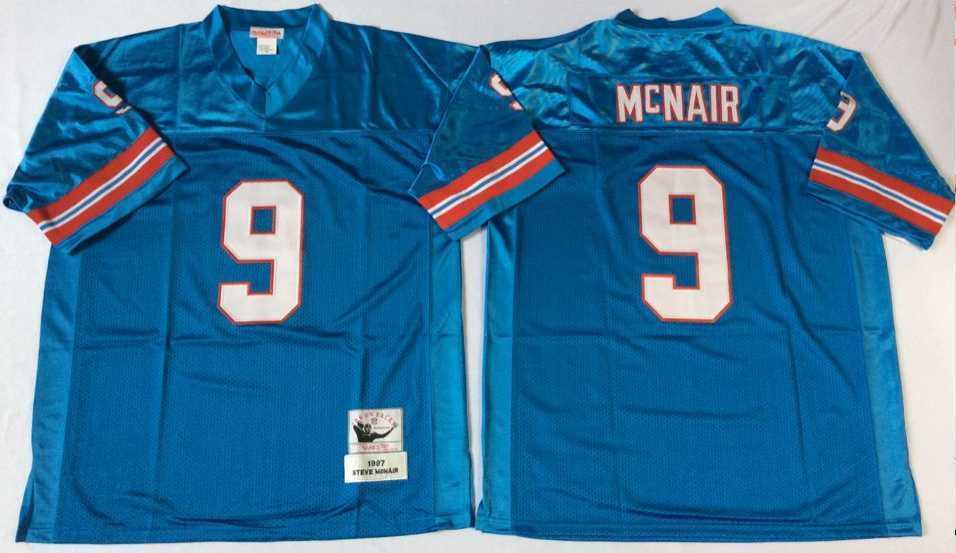Men's Houston Oilers #9 Steve McNair Blue Throwback Stitched Football Jersey,We sell and wholesale Men's Houston Oilers #9 Steve McNair Blue Throwback Stitched Football Jersey on line form chian!